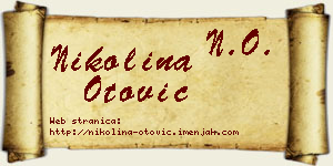 Nikolina Otović vizit kartica